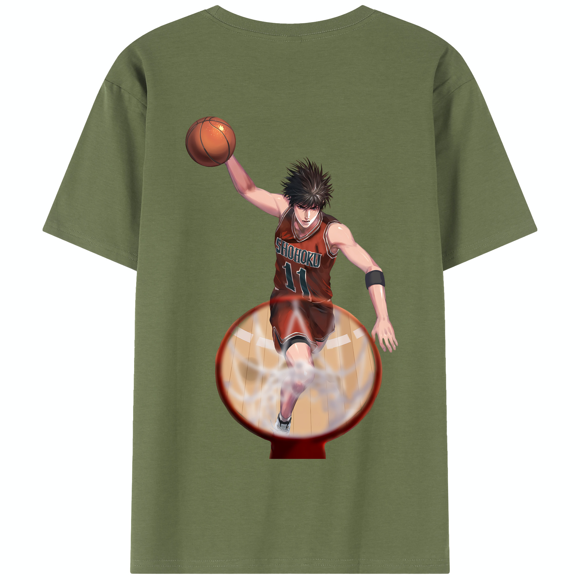 SLAM DUNK／スラムダンク 綿100％半袖Tシャツ（背面プリント）